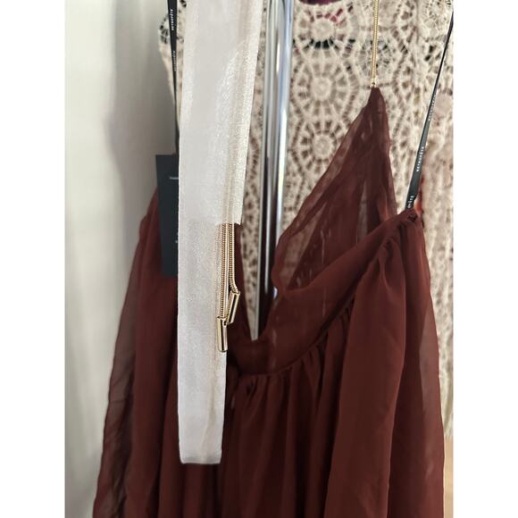 retrofete Arlet Chiffon Dress in Chestnut - Picture 15 of 16